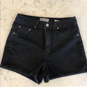 High waisted black shorts